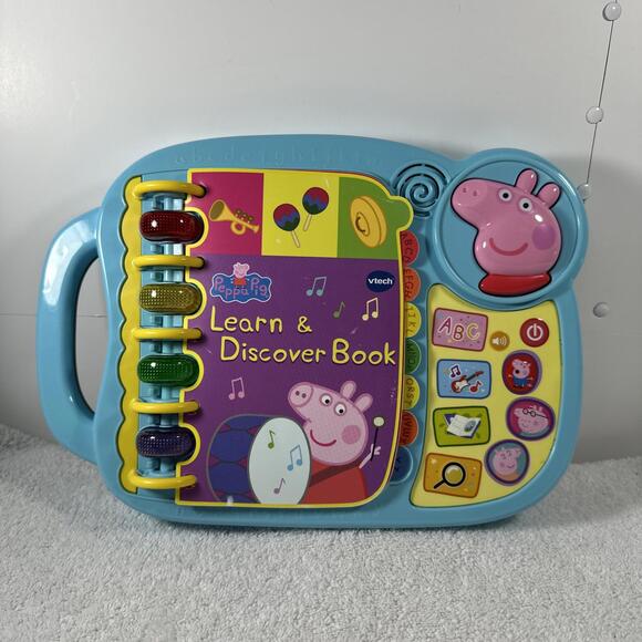 Vtech Peppa Pig Learn And Discover Book 400+ Melodies Sounds & Phrases - Picture 1 of 4